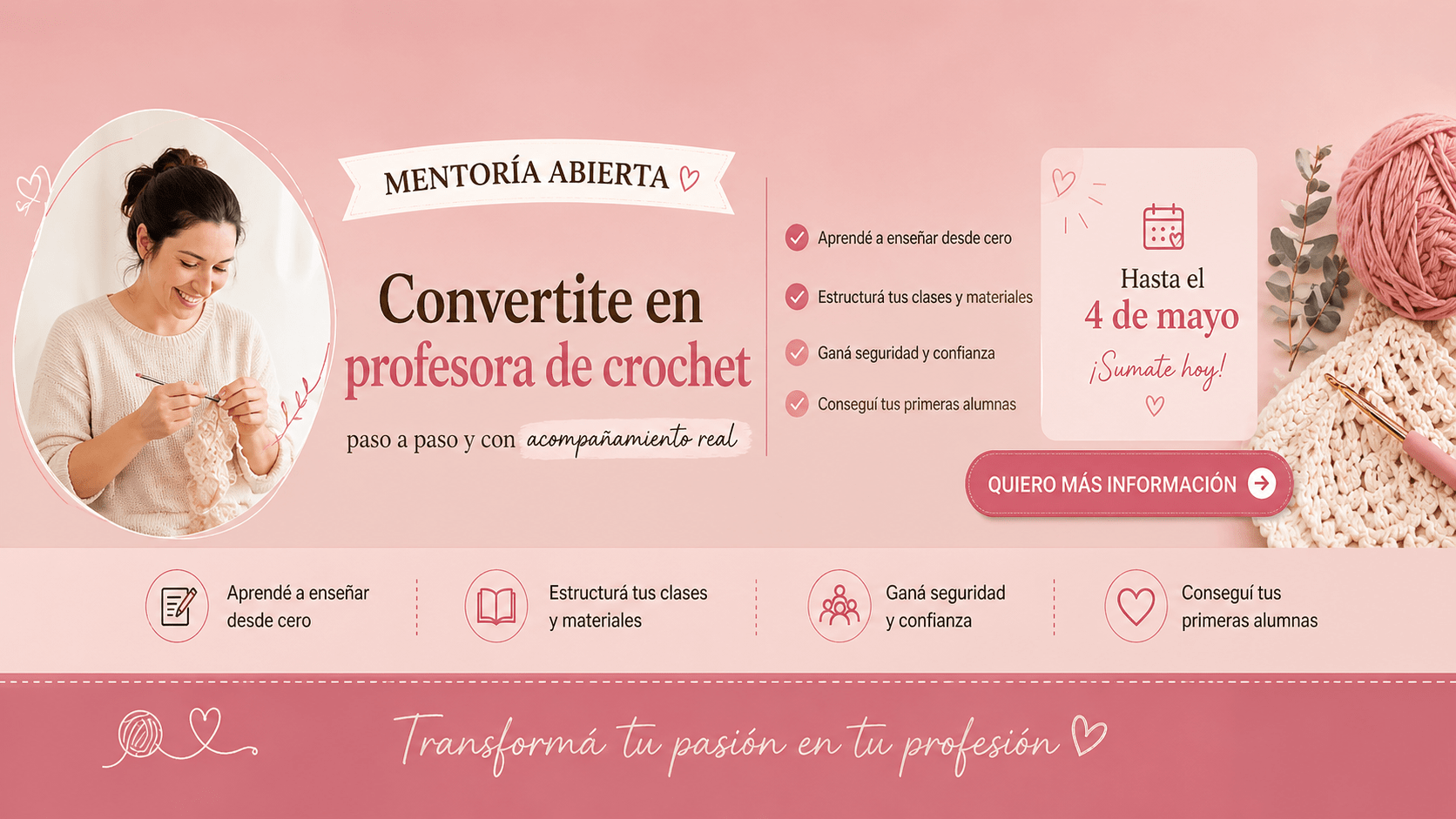 Cómo dar clases de Crochet y ganar dinero