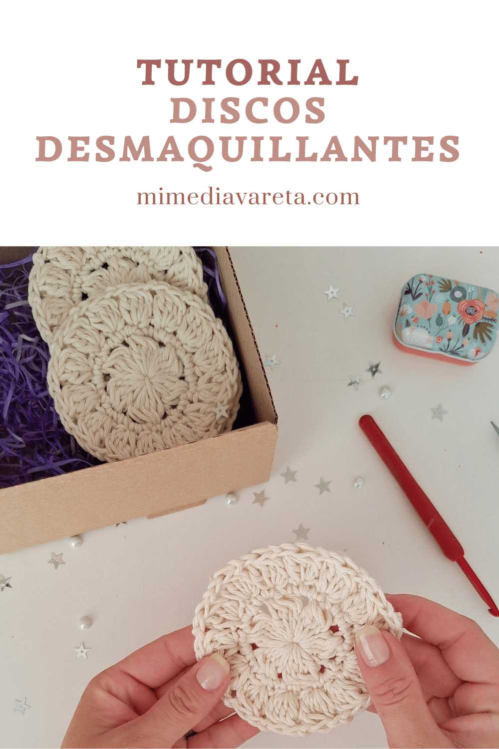 patrón gratis DISCOS DESMAQUILLANTES A CROCHET