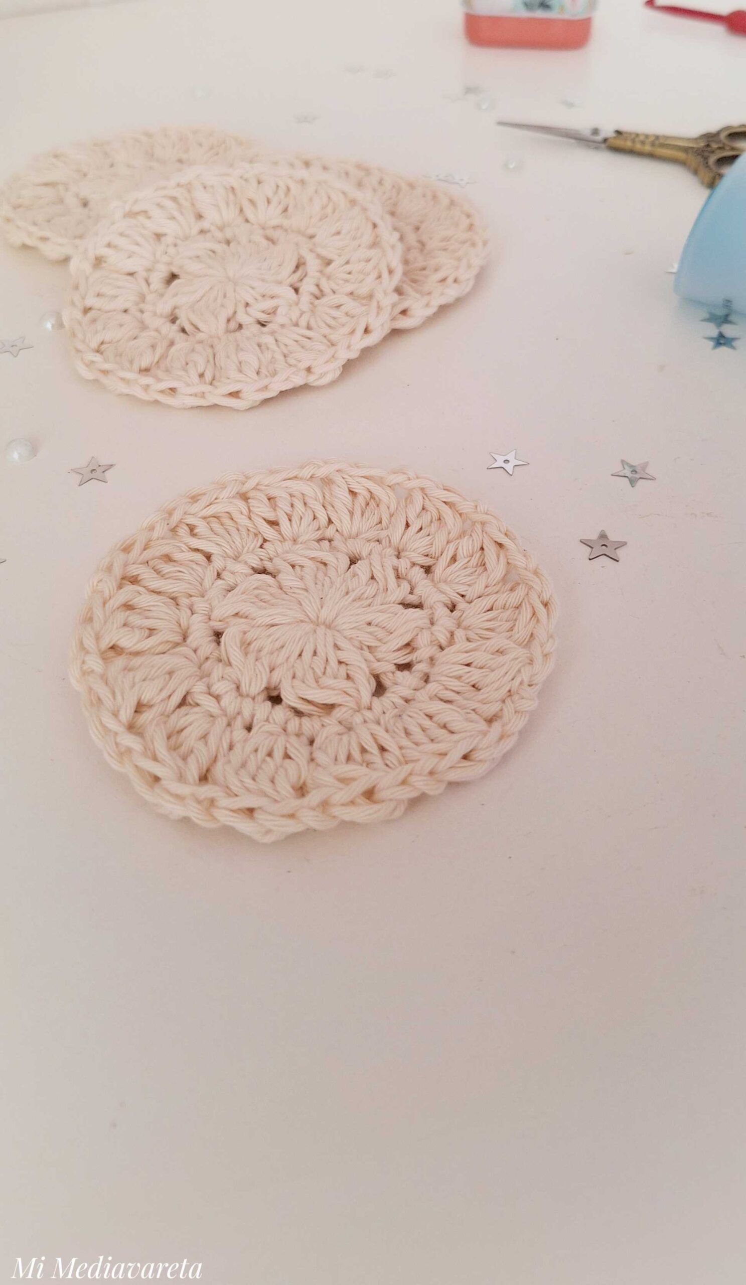 cómo tejer discos desmaquillantes a crochet