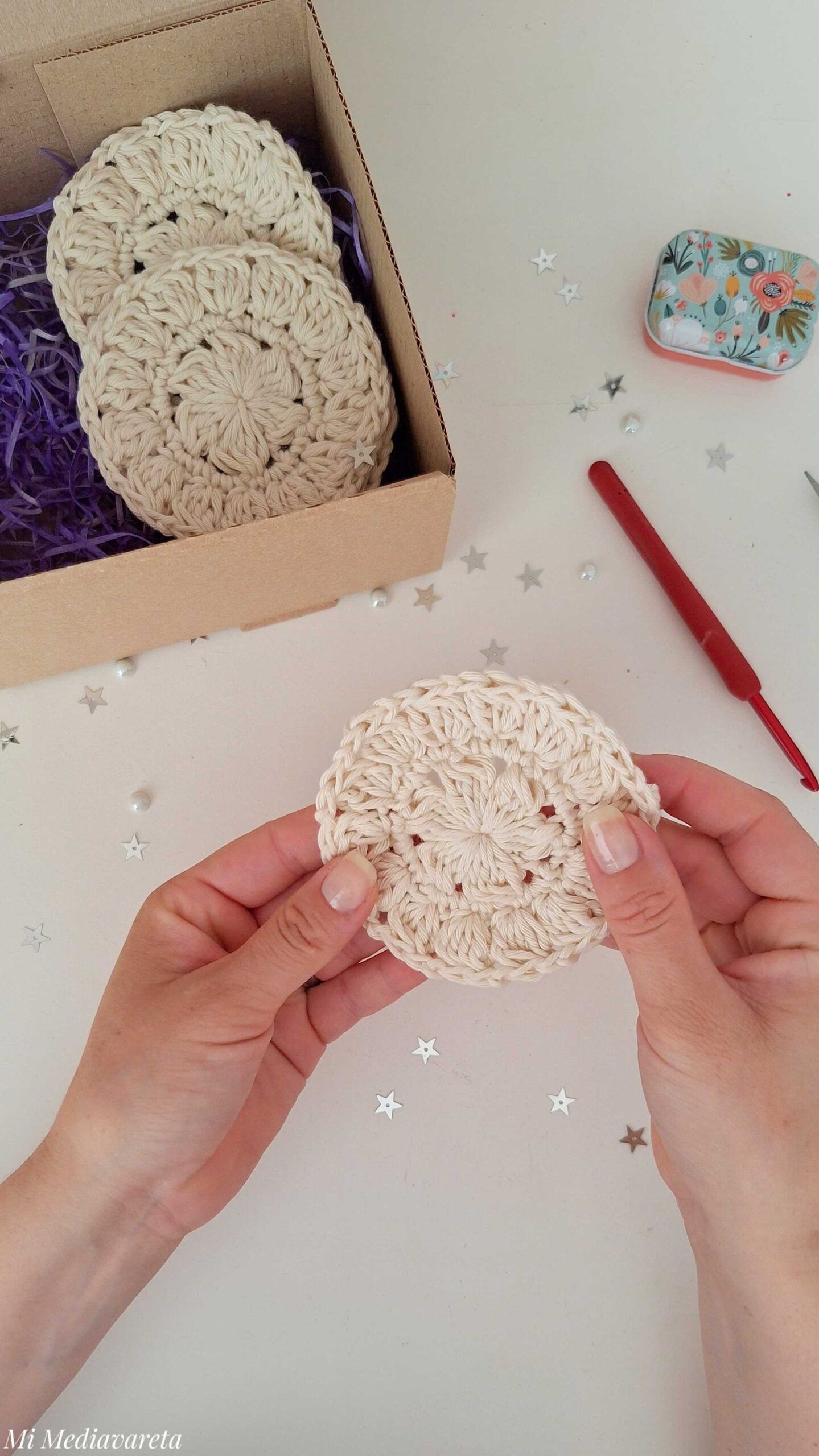 discos desmaquillantes fáciles a crochet