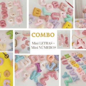COMBO: Mini Letras crochet + Mini Números crochet