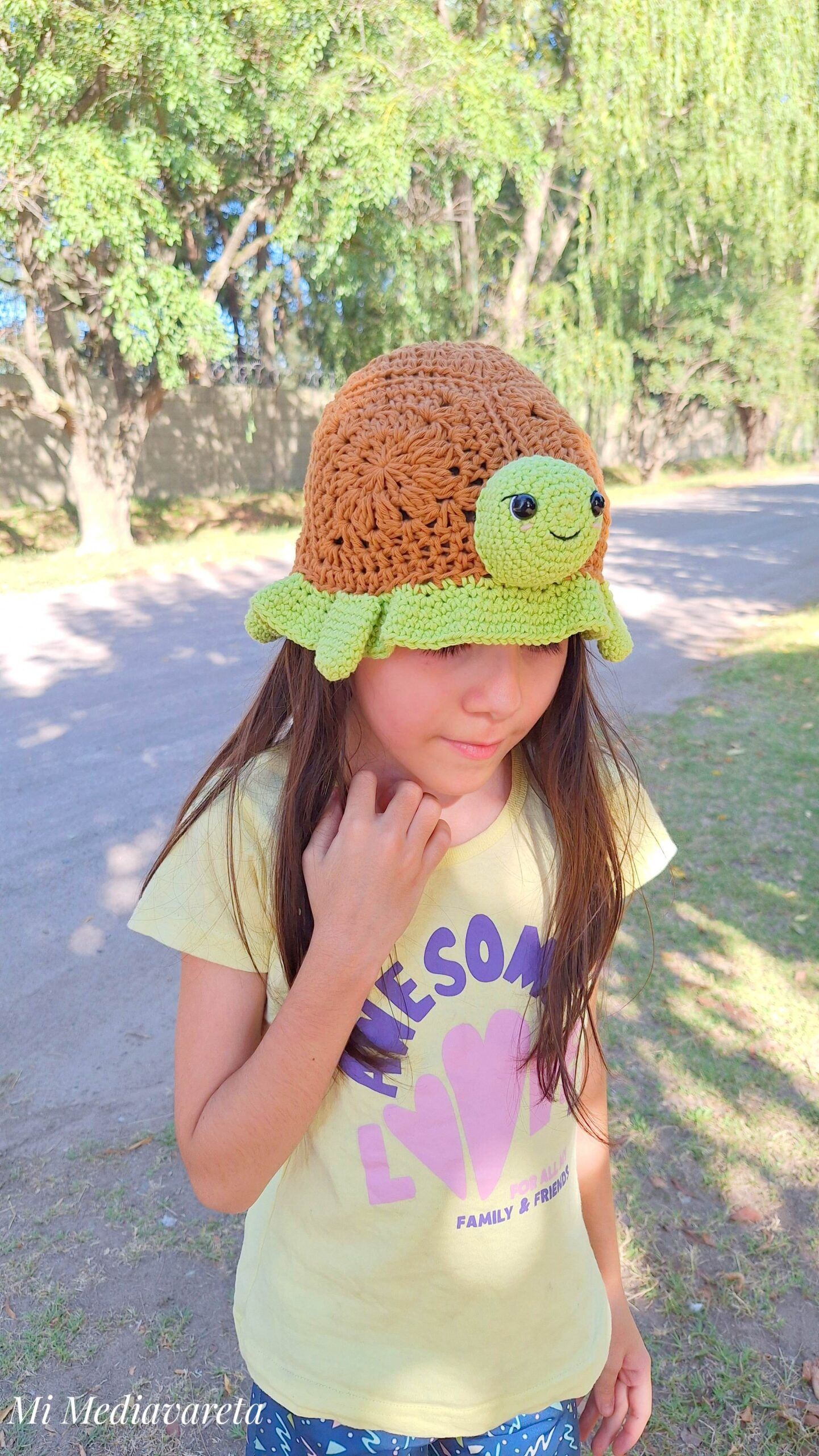 Gorro Piluso: Sombrero Piluso Tortuga a crochet con Grannys- UNISEX
