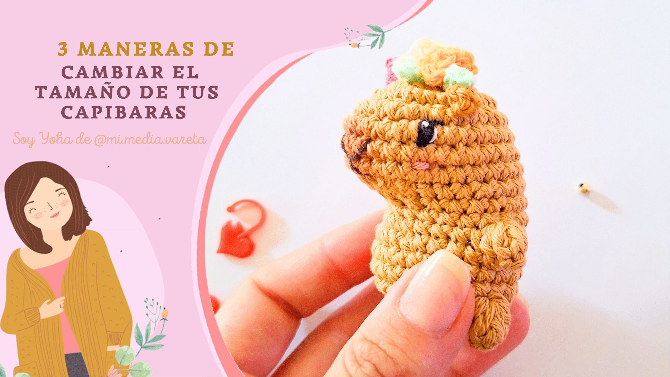 cambiar de tamaño de capibara a crochet
