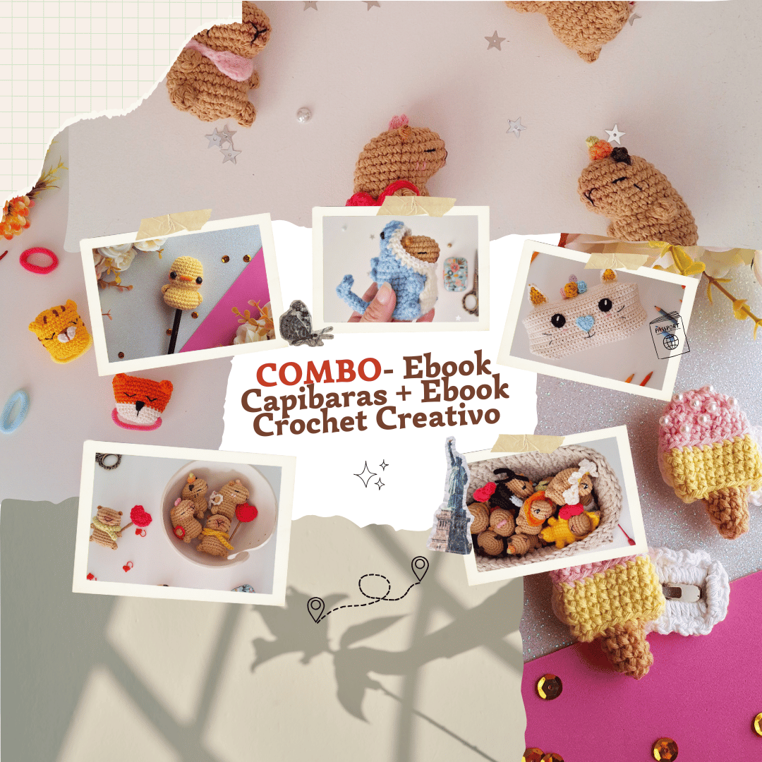 En estos ebooks te enseño a tejer capibaras a crochet y hebillas a crochet