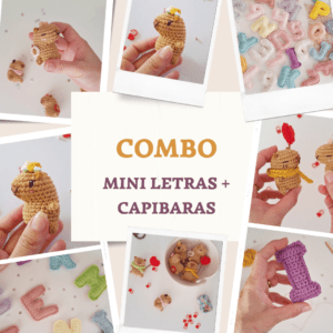 Como tejer las mini letras y las capibaras
