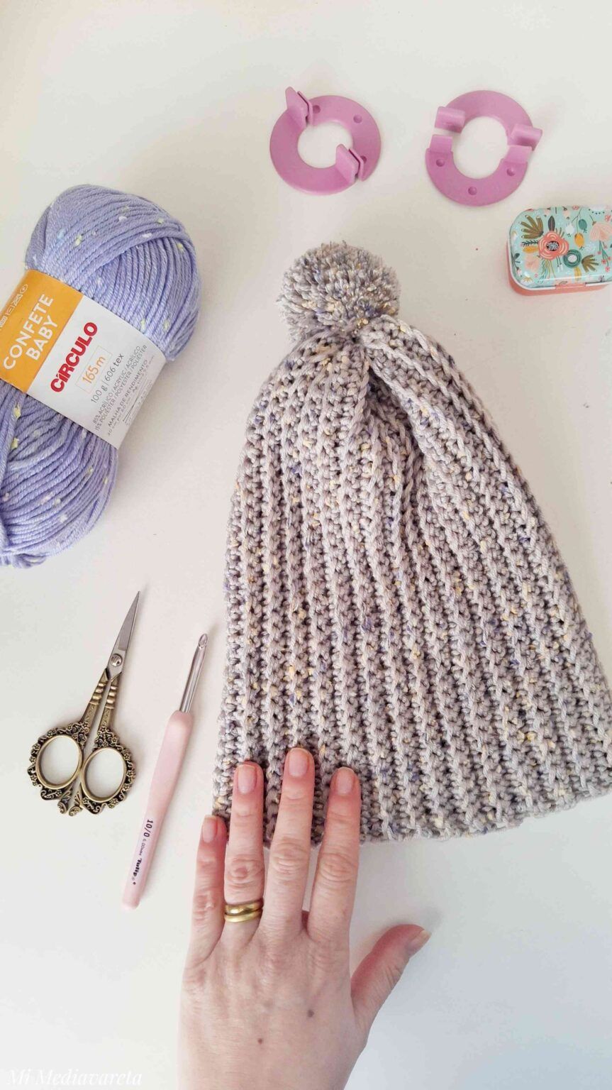 Cómo tejer un gorro a crochet para principiantes paso a paso (con punto ...