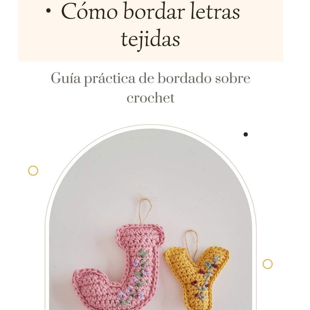 letras tejidas bordadas