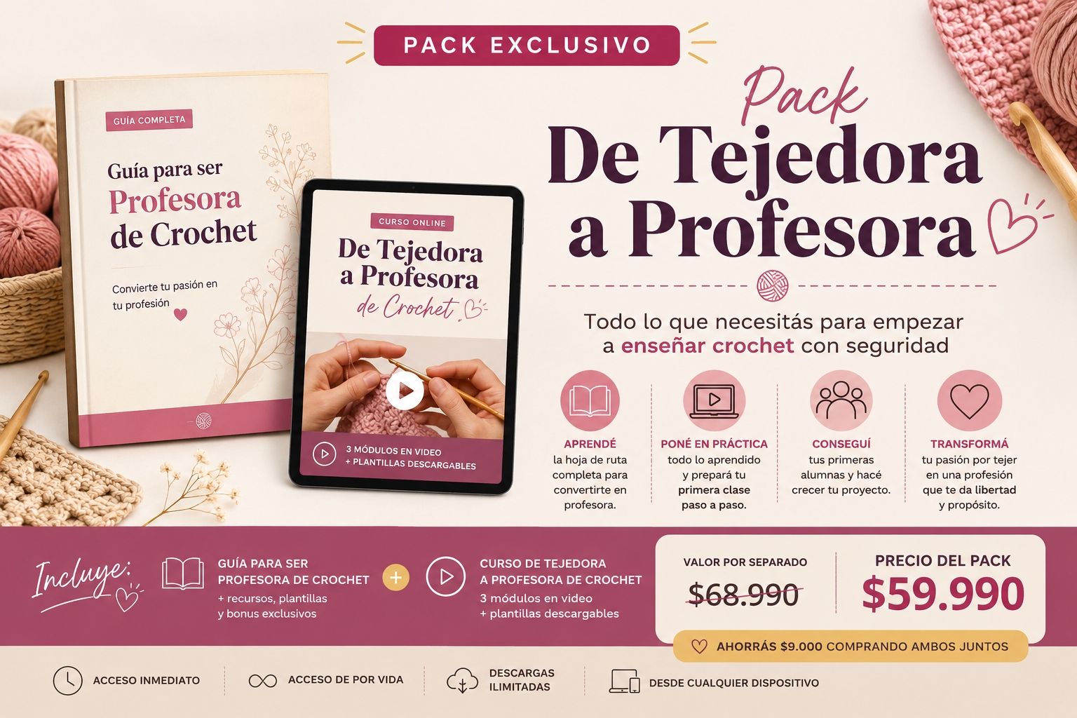 como enseñar crochet
