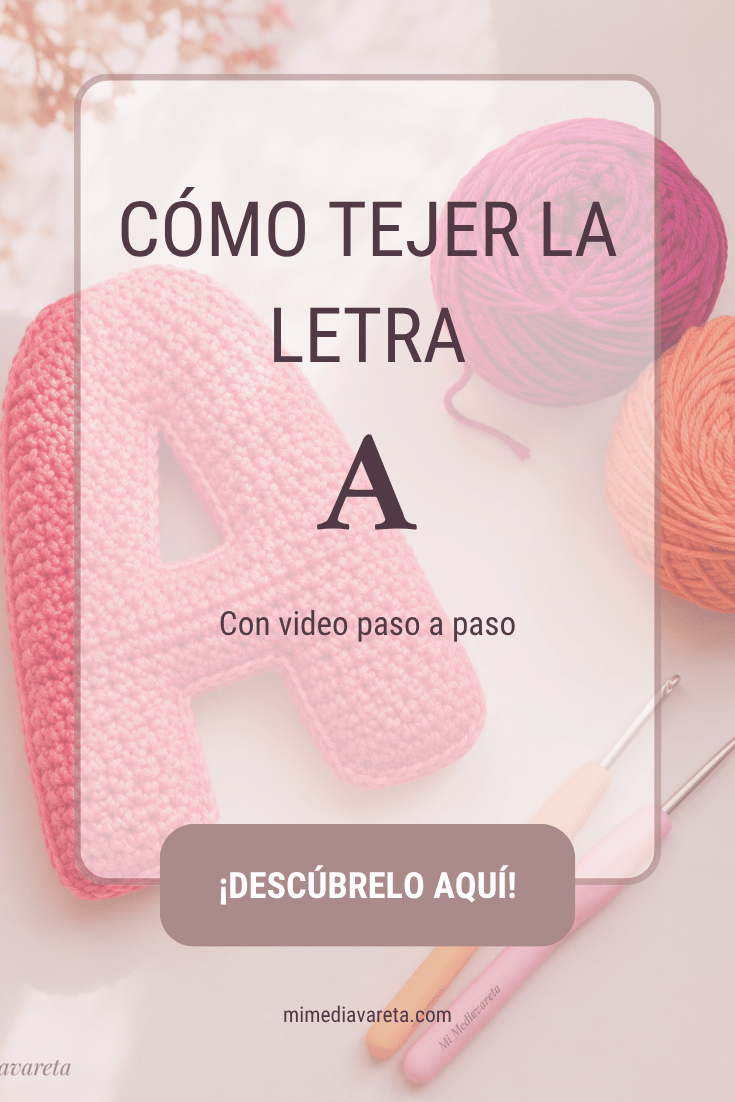 letra a del abecedario tejida a crochet paso a paso