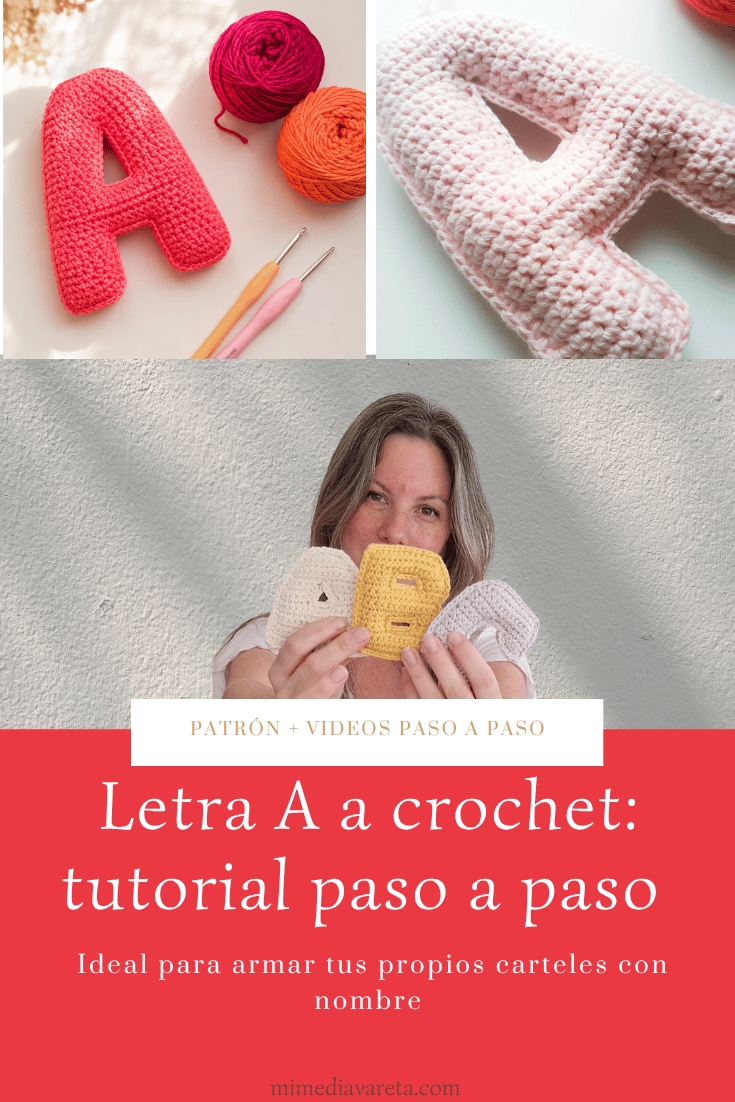tutorial gratuito letra a del abecedario a crochet paso a paso